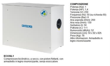 ARIA RESA 100 l/min 5 BAR - 50 lt - 1,4 HP - 1 POSTO