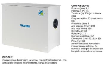 ARIA RESA 150 l/min 5 BAR - 50 lt - 1,5 HP 2/3 POSTI