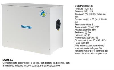 ARIA RESA 150 l/min 5 BAR - 50 lt - 1,5 HP 2/3 POSTI