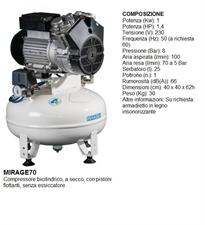 ARIA RESA 70 l/min 5 BAR- 25 lt- 1,4 HP - 1 POSTO