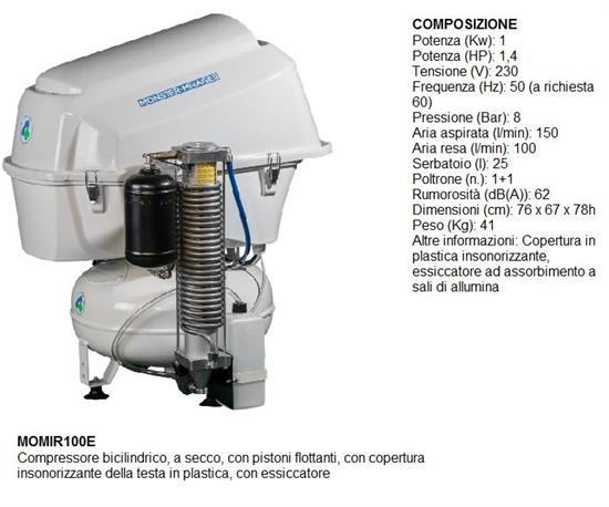 MOMIR 100 + ESSICCATORE - 1 POSTO + COP.TESTATA IN PLASTICA