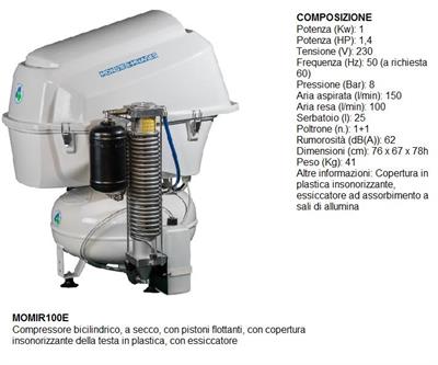 MOMIR 100 + ESSICCATORE - 1 POSTO + COP.TESTATA IN PLASTICA