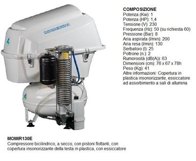 MOMIR 130 + ESSICCATORE - 2 POSTI + COP.TESTATA IN PLASTICA