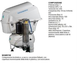 MOMIR 70 + ESSICCATORE - 1 POSTO + COP.TESTATA IN PLASTICA