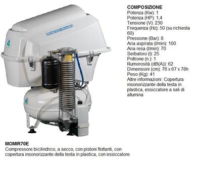 MOMIR 70 + ESSICCATORE - 1 POSTO + COP.TESTATA IN PLASTICA