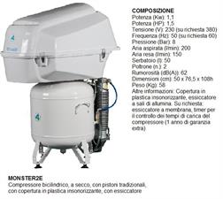 MONSTER 2 + ESSICCATORE - 2/3 POSTI +COP.TESTATA IN PLASTICA