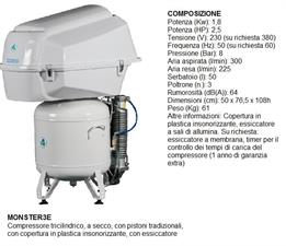 MONSTER 3 + ESSICCATORE - 3/4 POSTI +COP.TESTATA IN PLASTICA