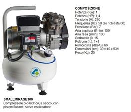 ARIA RESA 100 l/min 5 BAR- 15 lt- 1,4 HP - 1 POSTO