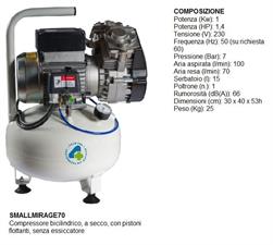 ARIA RESA 70 l/min 5 BAR- 15 lt- 1,4 HP - 1 POSTO