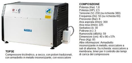 TOP S 3 + ESSICCATORE - 3/4 POSTI